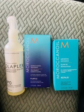 2 Moroccan Oil treatments and 1 Olaplex treatment